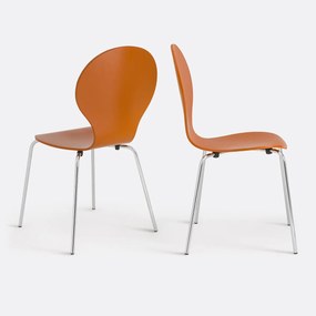 Σετ 2 στοιβαζόμενων καρεκλών Lenon