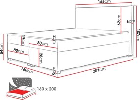 Επενδυμένο κρεβάτι Simple-Kafe-160 x 200