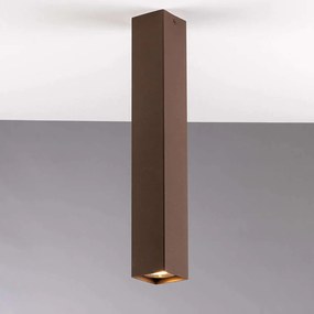 Φωτιστικό Οροφής - Πλαφονιέρα Fluke I-FLUKE-PLQ40 BRO 1xGU10 6x6x40cm Rust Luce Ambiente Design Metal