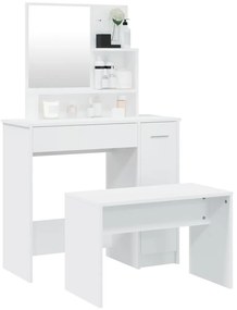 vidaXL Μπουντουάρ Σετ Σετ Λευκό 86,5 x 35 x 136 εκ.