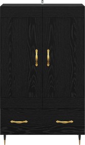 vidaXL Highboard Μαύρη Οξυά 69,5 x 31 x 115 εκ. Επεξεργασμένο Ξύλο