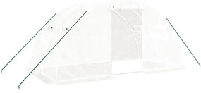 vidaXL Θερμοκήπιο με Ατσάλινο Πλαίσιο Λευκό 8 μ² 4 x 2 x 2 μ.