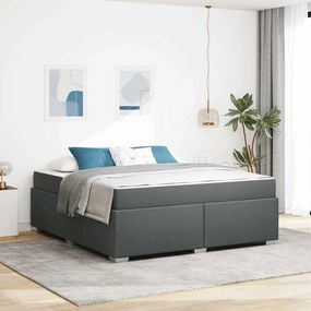 vidaXL Σκελετός Κρεβατιού Σκούρο γκρι 180 x 200 cm ύφασμα