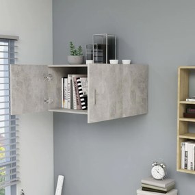 vidaXL Ντουλάπι Επιτοίχιο Γκρι Σκυροδέματος 80x39x40εκ. από Επεξ. Ξύλο