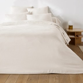 Μαξιλαροθήκη από βαμβακερό σατέν με ρίγες στην ύφανση, Opale rayé