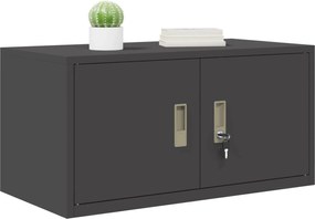 vidaXL Ντουλάπι αποθήκευσης Μαύρο 80 x 40 x 40 cm Ατσάλι