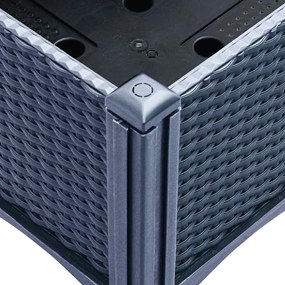 vidaXL Ζαρντινιέρα Κήπου με Καφασωτό Μπλε Γκρι 160x40x142 εκ. από PP