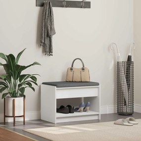 vidaXL Παγκάκι Χαλωρίου Λευκός 63 x 38 x 45 εκ