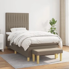 ΚΡΕΒΑΤΙ BOXSPRING ΜΕ ΣΤΡΩΜΑ TAUPE 100 X 200 ΕΚ. ΥΦΑΣΜΑΤΙΝΟ 3137297