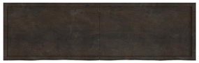 vidaXL Ράφι Τοίχου Σκούρο Καφέ 200x60x(2-6) εκ. Επεξ. Μασίφ Ξύλο Δρυός