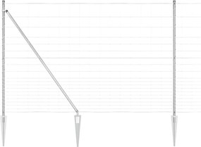 vidaXL Στύλος Περιφράξεων Γαλβανισμένο 25 x 1,6 μ Ατσάλι