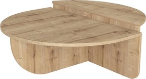 Τραπεζάκι σαλονιού Nilvia Megapap χρώμα sapphire oak Ø85x35εκ.
