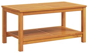 vidaXL Τραπέζι καφέ 90x50x45 εκ Μασίφ ξύλο ακακίας