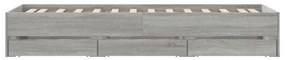 vidaXL Πλαίσιο Κρεβατιού με συρτάρια Γκρι sonoma 100x200εκ. Επεξ. Ξύλο