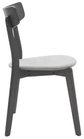 Καρέκλα Toto pakoworld ξύλο rubber wood rustic grey-ύφασμα γκρι