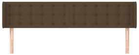 vidaXL Κεφαλάρι με Πτερύγια Σκούρο Καφέ 203x16x78/88 εκ. Υφασμάτινο