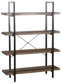Liberta BRICK-URBAN ΒΙΒΛΙΟΘΗΚΗ ΚΑΡΥΔΙ ΜΑΥΡΟ 105x32xH140cm 105x32xH140cm 24-0604