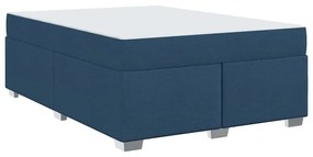 vidaXL Σκελετός Κρεβατιού Άλλο Μπλε 140 x 200 cm ύφασμα