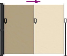 vidaXL Σκίαστρο Πλαϊνό Συρόμενο Μπεζ 160 x 300 εκ.