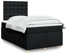 ΚΡΕΒΑΤΙ BOXSPRING ΜΕ ΣΤΡΩΜΑ ΜΑΥΡΟ 120X190 ΕΚ. ΥΦΑΣΜΑΤΙΝΟ 3291235