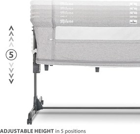 Λίκνο- Παρκοκρέβατο MILANO 2 σε 1 Grey 10080440003 Lorelli