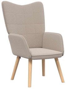 vidaXL Χαλαρωτική Πολυθρόνα Ανοιχτό γκρι 62 x 67 x 95.5 εκ ύφασμα