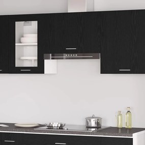 vidaXL Κρεμαστό ντουλάπι Επιτοίχιο Lyon Μαύρη Οξυά 60 x 31 x 40 εκ