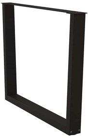 vidaXL Πόδια Τραπεζαρίας Σχήματος V 3 τεμ. Μαύρο 100x (72-73,3) εκ. Ατσάλι