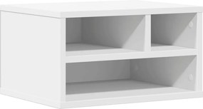 vidaXL Βάση Εκτυπωτή Λευκή 40x32x22,5 εκ. από Επεξεργασμένο Ξύλο
