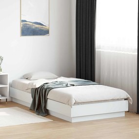 vidaXL Κρεβάτι δαπέδου Λευκό 80 x 200 cm Επεξεργασμένο Ξύλο