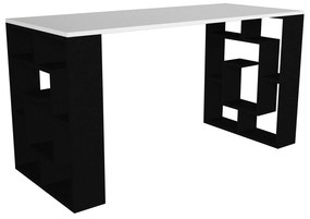Γραφείο ArteLibre LINE Λευκό/Μαύρο 140x60x74cm-14410154