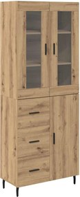 vidaXL Highboard με συρτάρι 2 pcs Artisan Oak Επεξεργασμένο ξύλο