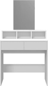 vidaXL Μπουντουάρ με Καθρέφτη Λευκό 80x41x144,5 εκ.