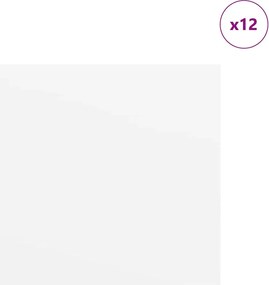 vidaXL Διακοσμητικά Πάνελ 12 pcs Λευκό 30 x 30 x 0.27 εκ.