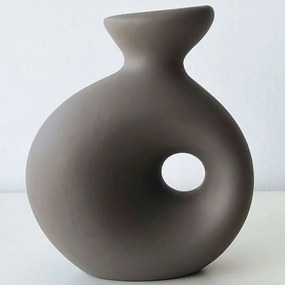 Βάζο 963DNL1232 14x7x16cm Grey Aberto Design Ceramic