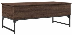vidaXL Τραπεζάκι Σαλονιού Καφέ Δρυς 100x50x40 εκ. Επ. Ξύλο & Μέταλλο
