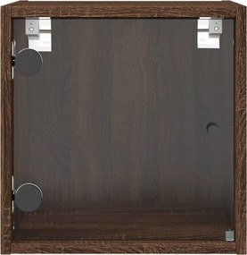 vidaXL Bedside Cabinet 2 τμχ. Brown Oak 13.8x14.6x13.8 in