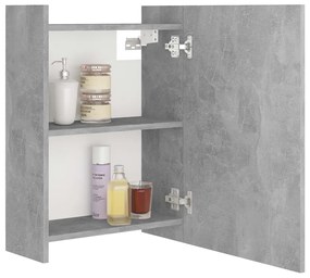 vidaXL Καθρέφτης Μπάνιου Γκρι Σκυροδέματος 62,5x20,5x64 εκ Επεξ. Ξύλο