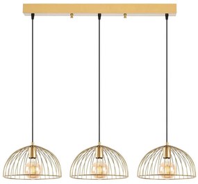 Φωτιστικό Οροφής - Ράγα Telkure 942FLG1611 101x31x105cm 3xE27 40W Gold Opviq