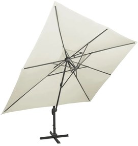 vidaXL Ομπρέλα Κήπου με Διπλή Επιφάνεια Άμμου 400x300 εκ.