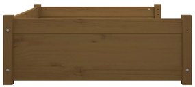 vidaXLΚρεβάτι Σκύλου Μελί 105,5x75,5x28 εκ. από Μασίφ Ξύλο Πεύκου - Καφέ