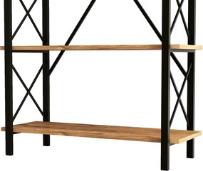 Βιβλιοθήκη Πεύκο Atlantic / Μαύρο NERO 90x33,5x180