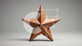 Intra Συλλεκτικό Ξύλινο Παζλ Plywood  4mm - Ξύλινο αντικείμενο αστέρι σε γκρι φόντο Σε Ξύλινο Κουτί - Διαστάσεις: 10x10 cm – 25 κομμάτια