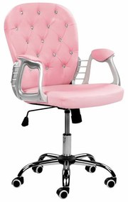 Καρέκλα γραφείου Berwyn 335, Τριανταφυλλί, 98x60x60cm, 12 kg, Με μπράτσα, Με ρόδες, Μηχανισμός καρέκλας: Κλίση | Epipla1.gr