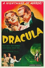 Εκτύπωση έργου τέχνης Dracula (Vintage Cinema / Retro Movie Theatre Poster / Horror & Sci-Fi), (26.7 x 40 cm)