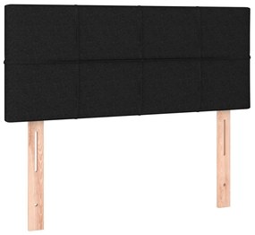 vidaXL Κρεβάτι Boxspring με Στρώμα &amp; LED Μαύρο 120x200 εκ. Υφασμάτινο