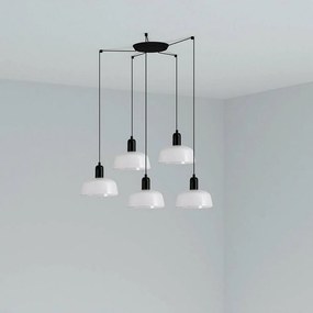 Φωτιστικό Οροφής Κρεμαστό Tatawin Metal S 20340-140-5L 5xE27 Black-White Faro Barcelona