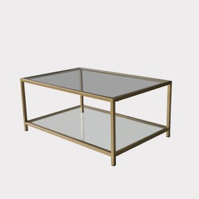 Τραπεζάκι Σαλονιού Χρυσό BOFRE 90x60x40