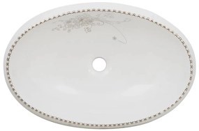 vidaXL Νιπτήρας Οβάλ Λευκός 59 x 40 x 15 εκ. Κεραμικός