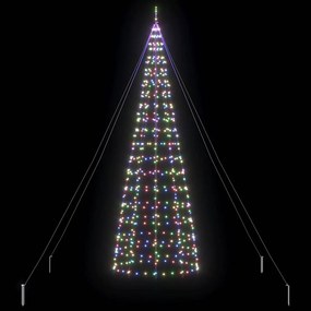 vidaXL Χριστουγεννιάτικο Δέντρο LED με Σφήνες Εδάφους Πολύχρωμο 400 cm
